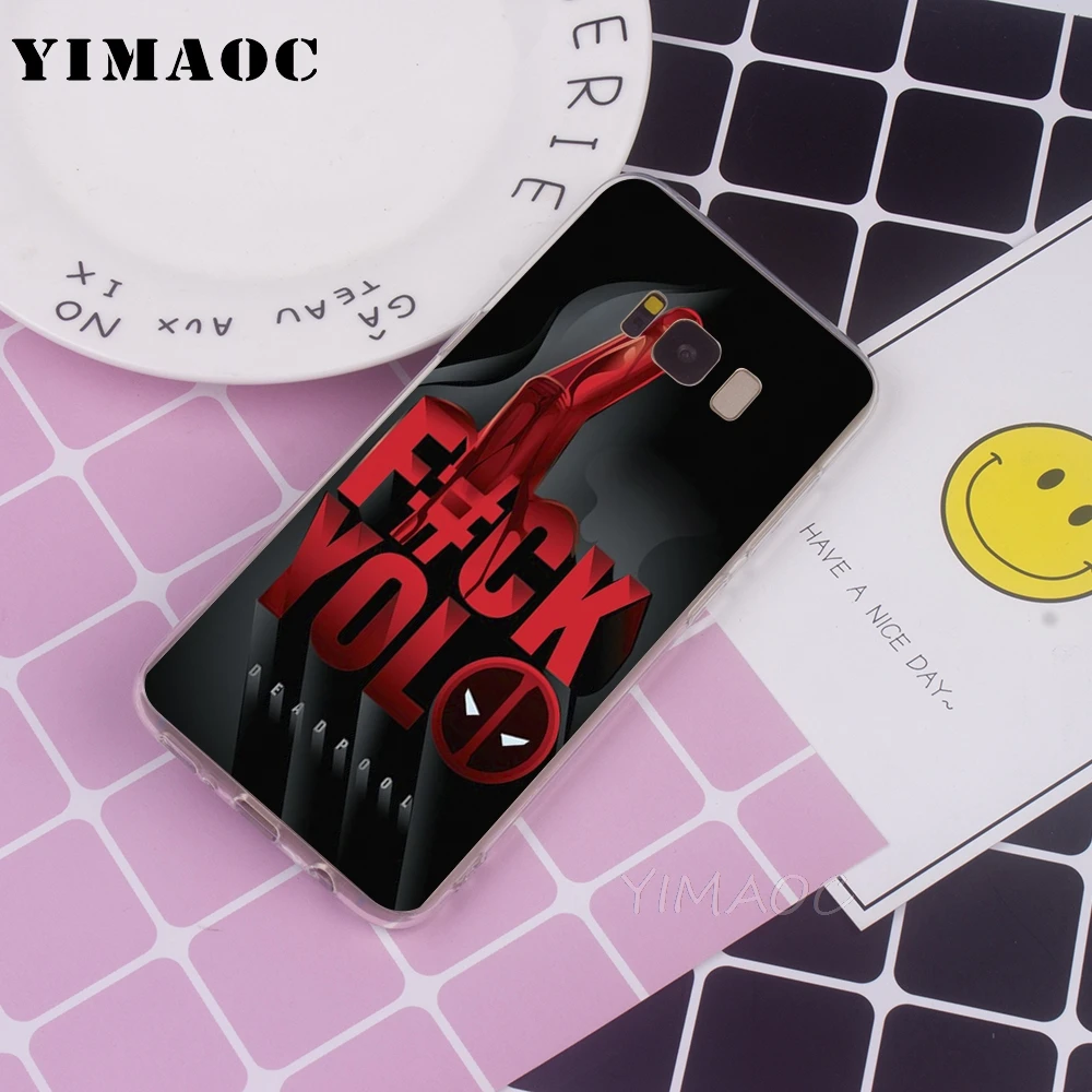 Мягкий ТПУ чехол YIMAOC Deadpool для Galaxy j3 j5 j6 j7 A5 2016 2017 A6 A9 2018 Note 8 9 S7 edge S8 S9 S10 Plus S10e |