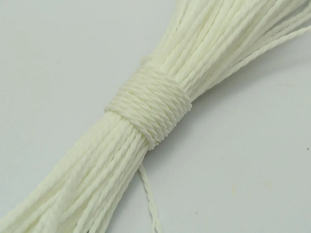 50 метров Белый вощеный полиэфирный витой шнур нить линия 1 мм|string thread|cord stringtwisted cord