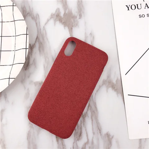 Red Плюшевый тканевый чехол для телефона Apple iPhone X Xs Max Xr 8 7 6s 6 Plus теплый плюшевый Модный мягкий цветной чехол-накладка чехол s Capa Fundas - Цвет: Red