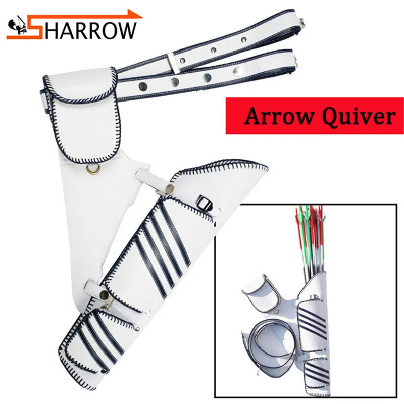 

1pc Arrow Quiver Can Holder 24pcs Arrows Portable Waist Hip Quiver Adjustable Strap Outdoor Hunting Shooting Archery Accessories