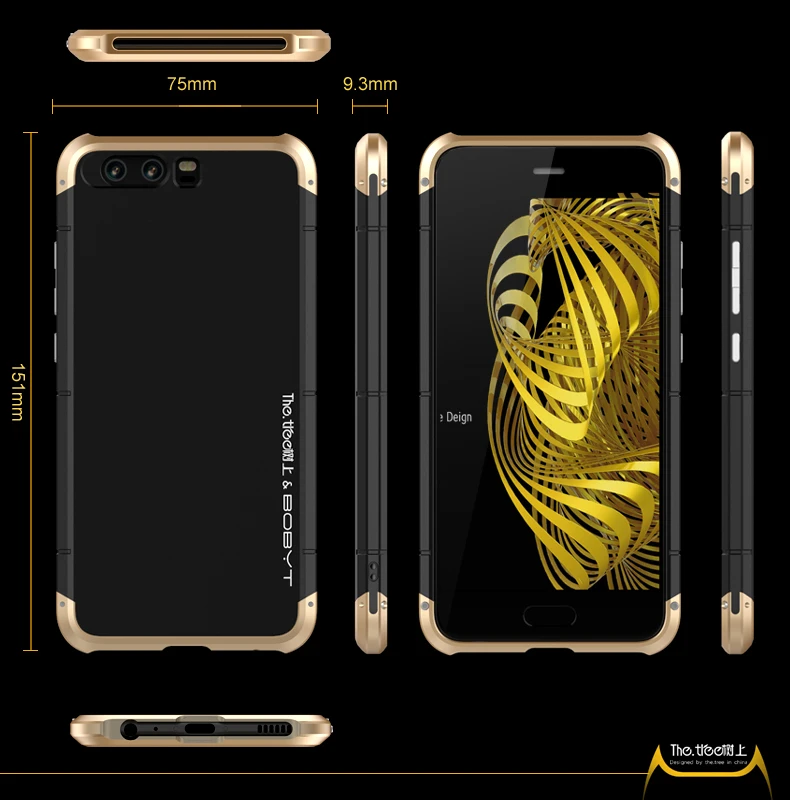 Metal Aluminum+PC Shockproof Mobile Phone Cases For Huawei P10 Plus Cover Luxury Shell HuaweiP10 plus VTR-AL00 |