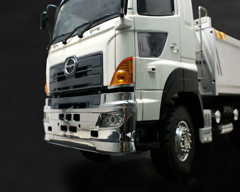 

ABS materials chroming front cab bumper for 1:14 scale rc tamiya 4wd dumper truck Hino 700 DIY tractor trailer