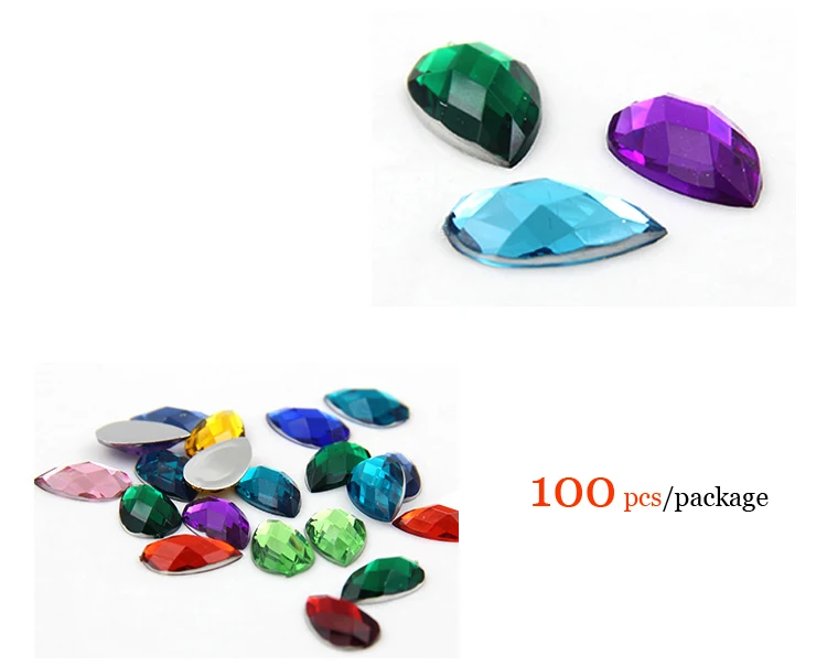 100 шт. прозрачные стразы горячей фиксации для шитья утюгом акриловые хрустальные
