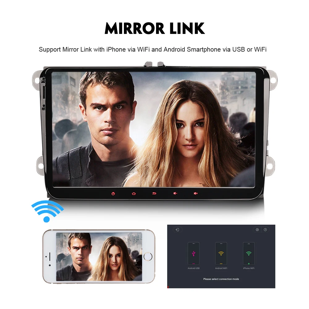Восьмиядерный Android 8 0 автомобильный gps-навигатор DAB + Sat Nav для VW polo Golf Passat WiFi 3G 4G BT USB