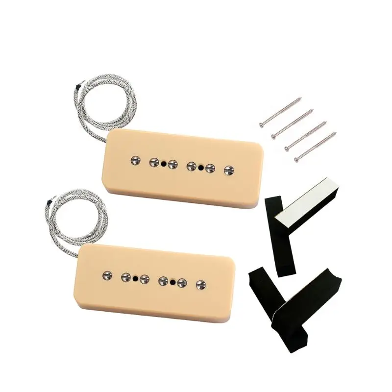 P90 Alnico 5 сингл-звукосниматель набор из 2 Медиаторы плетеный провод аксессуар