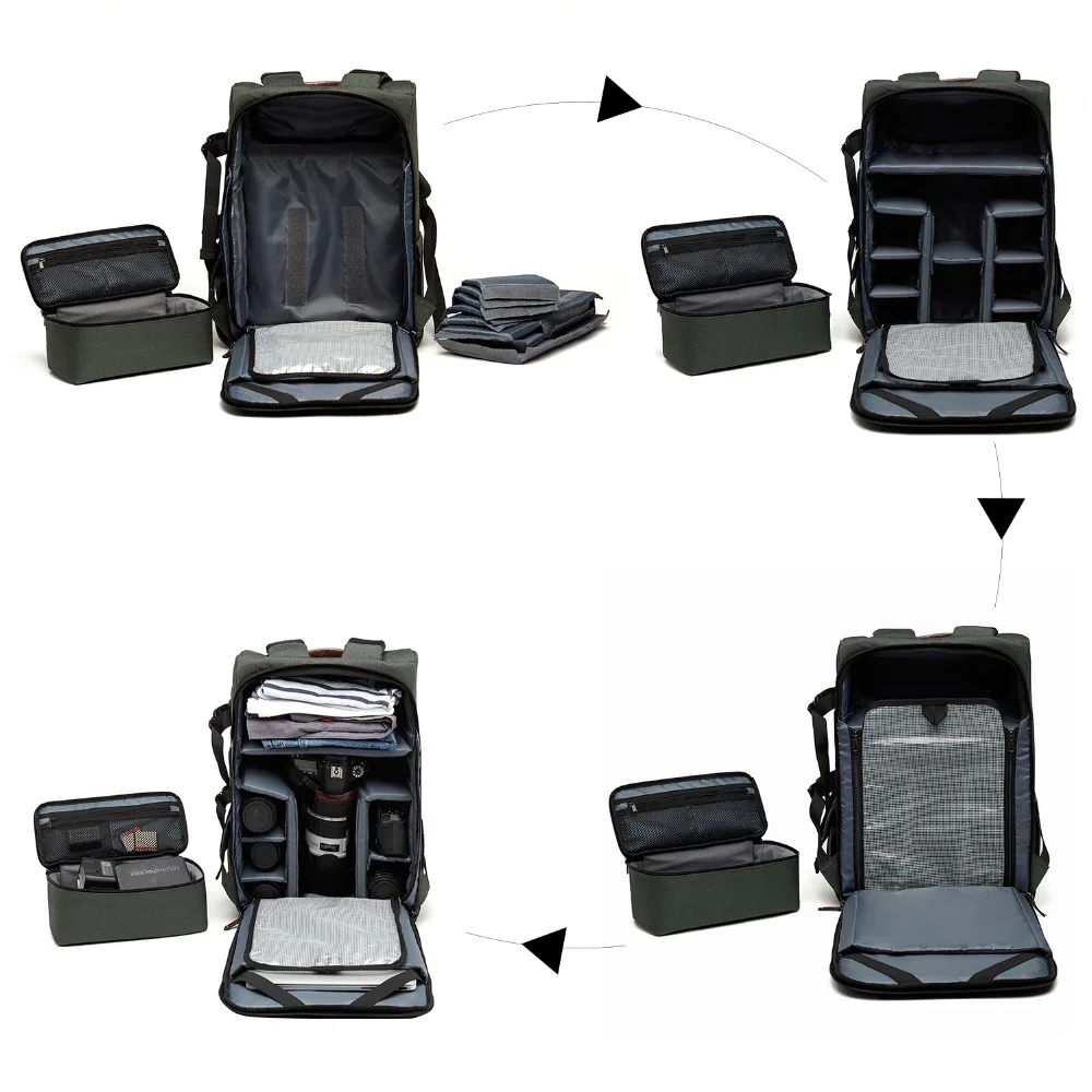 BAGSMART рюкзак для SLR/DSLR камеры s 15," Сумка для ноутбука с водостойким дождевик крепление штатива