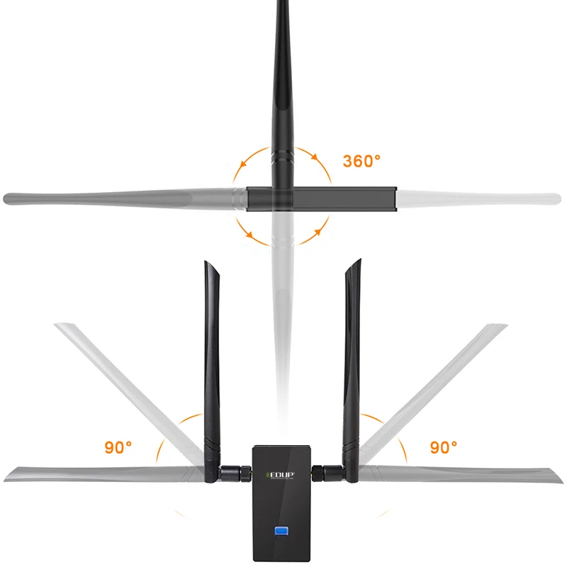 EDUP Dual Band 1200 Мбит/с 2 4 ГГц/5 8 ГГц Wi-Fi Dongle Беспроводной USB WiFi адаптер антенны сетевой