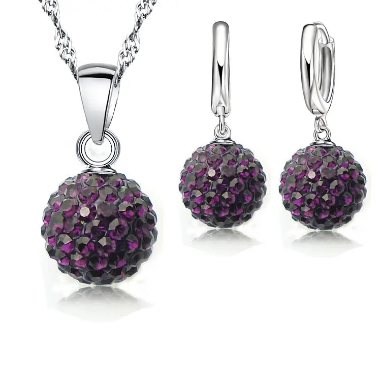Женский ювелирный комплект из колье и серёг серебра 925 пробы|jewelry sets for women|silver jewelry