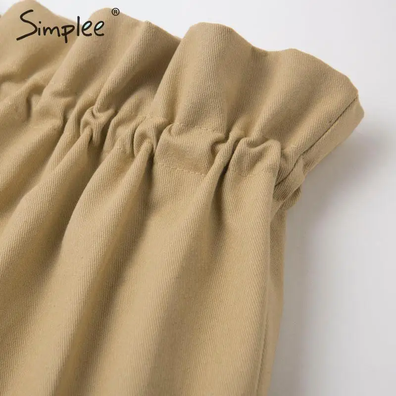 Simplee A-Line с завышенной талией женская юбка Элегантный поясом Повседневная уличная