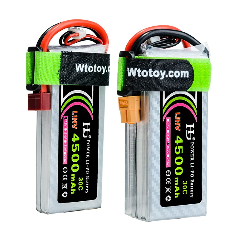 Перезаряжаемая литий полимерная аккумуляторная батарея HJ Power 7 6 V 11 4 22 8 mAh 30C 2S 3S 4S 6S