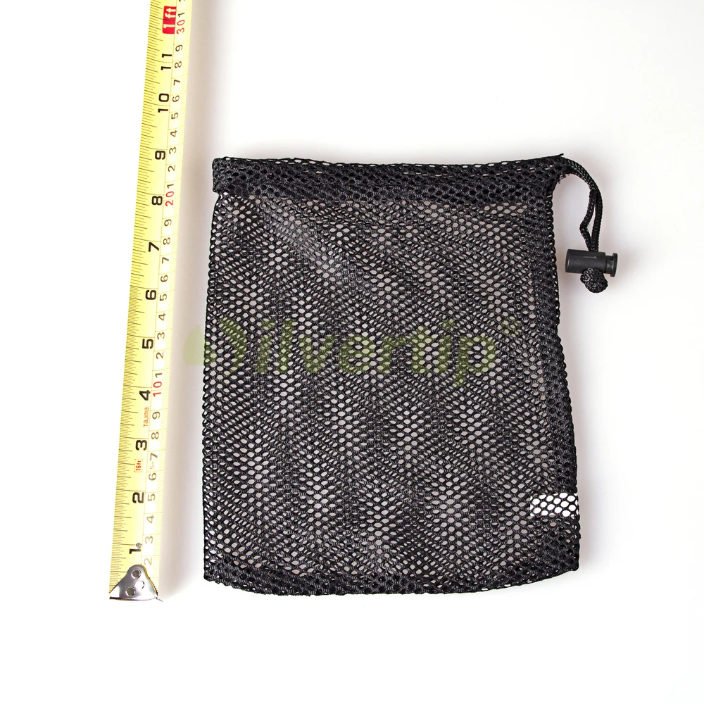 Free Shipping Nylon Mesh Bag Pouch Tennis Golf Ball Equipment Holder 24 Balls Black Portable Storage Drawing String Closure | Спорт и