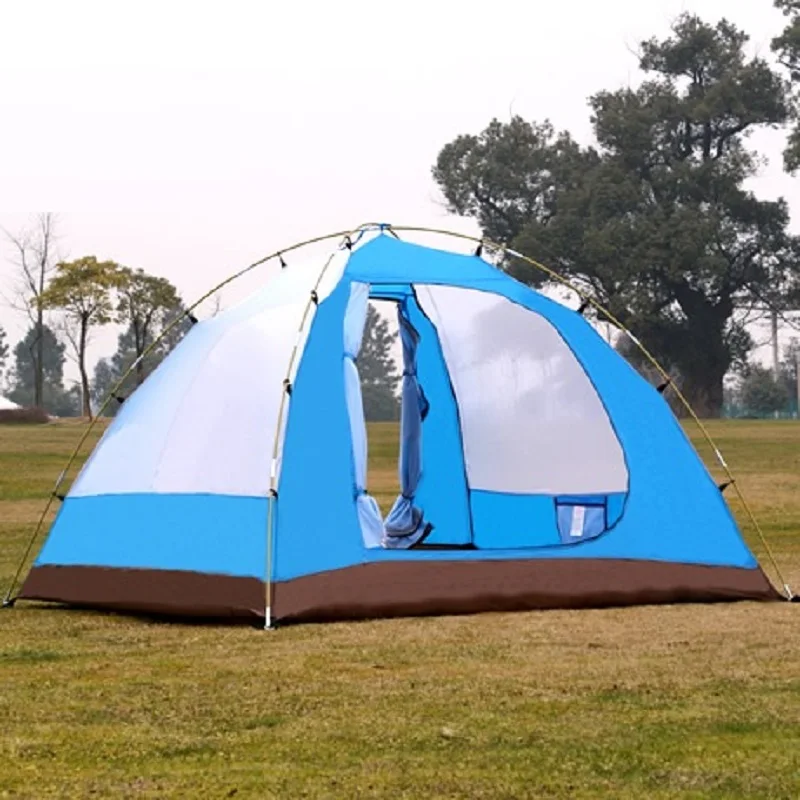 

Camel 3-4 person large family tent camping tent one room two hall sun shelter gazebo beach tent for Advertising/exhibition