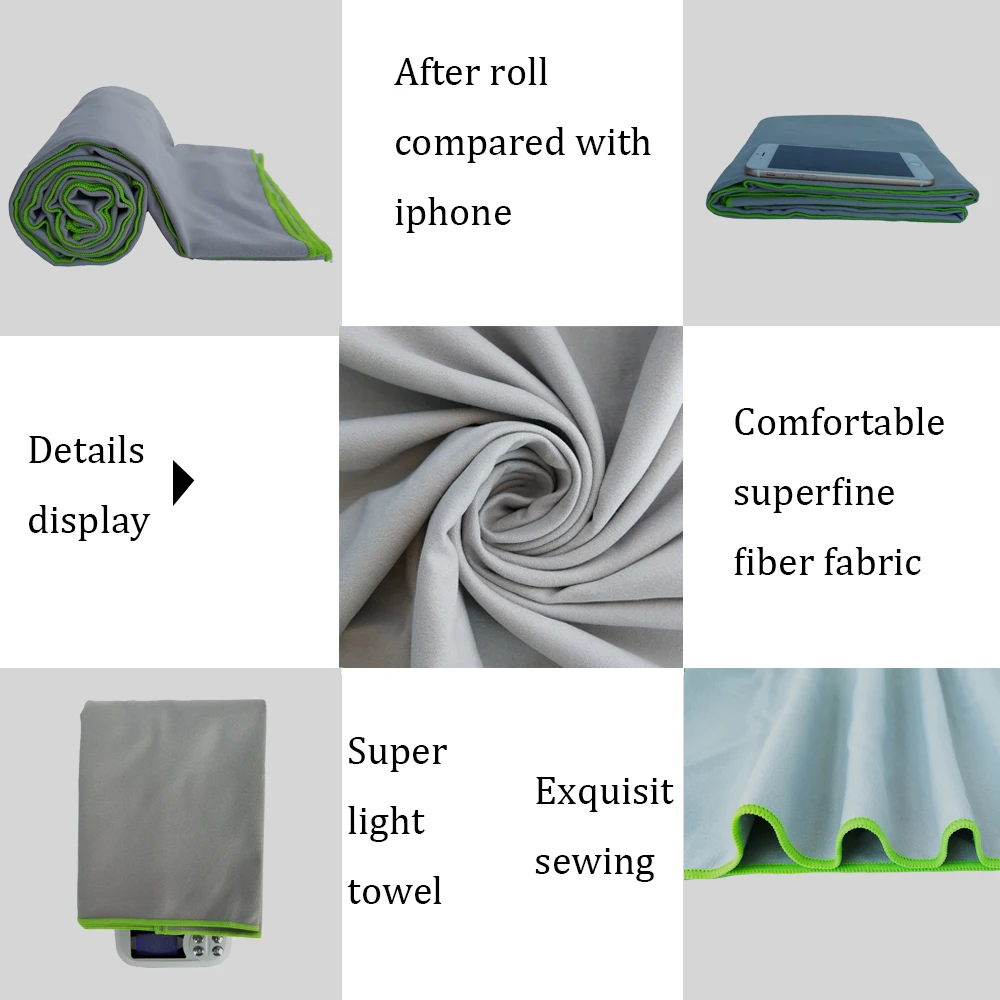 

Zipsoft Beach Towels With Bag Gym Sports Microfibre Wraps Mat Adults Swimming Pool Travel Camping Hair Quick Dry Washrag