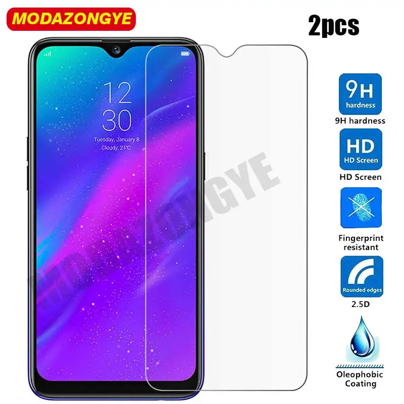 Прозрачный 2 шт Realme 3 Закаленное стекло Oppo Realme 3 Защитное стекло для экрана Oppo Realme 3 Realme3 RMX1825 RMX1821 защитная пленка - Цвет: Прозрачный