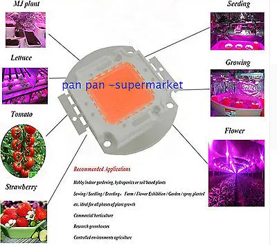 DIY LED Grow light KIT 100 Вт полный спектр светодиодный драйвер led grow chip объектив +