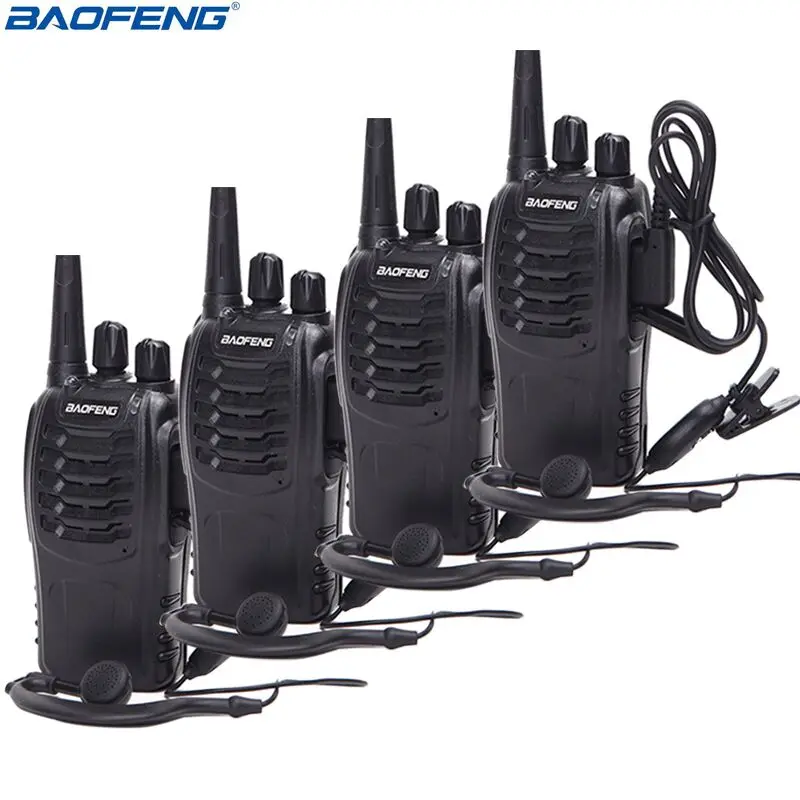 4 шт. Baofeng BF 888S рация UHF двухстороннее радио BF888S портативное коммуникатор