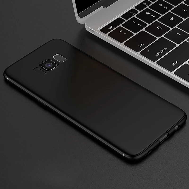 LuckGuard Ультратонкий матовый черный и прозрачный силиконовый чехол для телефона из