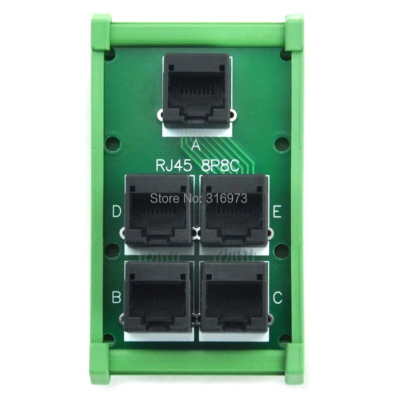 RJ45 8P8C 5 разветвитель для разъема DIN рейка крепление Интерфейс модуль.|module|module rj45 |
