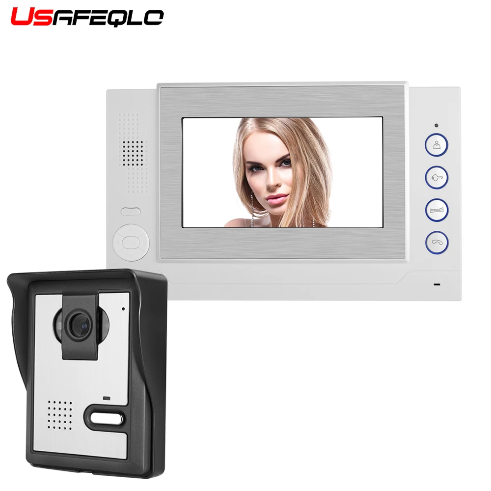 USAFEQLO 7 ''TFT lcd проводной видео телефон двери визуальный видеодомофон спикерфон