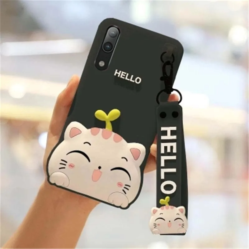 3D мультяшный Кот силиконовый чехол для Huawei P8 P10 P20 Pro Mate 7 8 9 10 Lite Plus 2017 P Smart Honor 7C V10 Enjoy