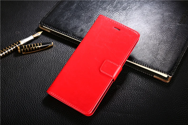 Для Xiaomi Redmi Примечание 5A Prime Mi5s Plus Чехол-книжка из искусственной кожи с подставкой для Mi6 Redmi 4X чехол для телефона s PU чехол для Redmi 4 Pro - Цвет: Красный
