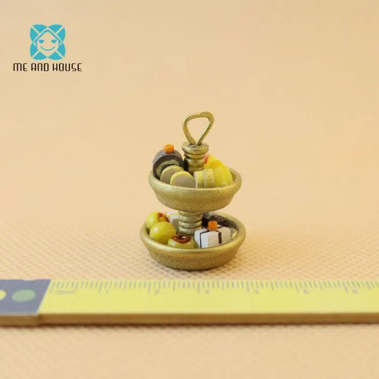 1:12 Кукольный дом Миниатюрный diy Мини торт кондитерские двойные пластины