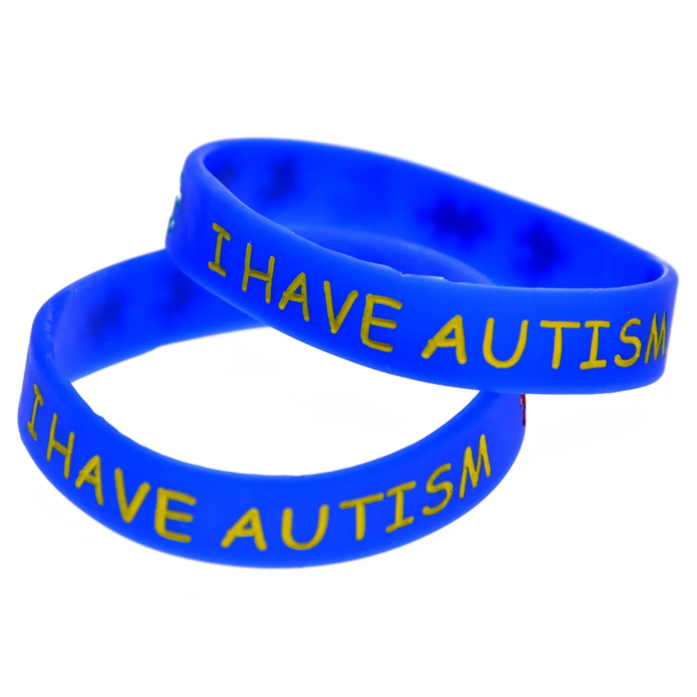 OBH 1 ПК у меня аутизм с головоломки Wristband силикона детская Размеры разноцветный