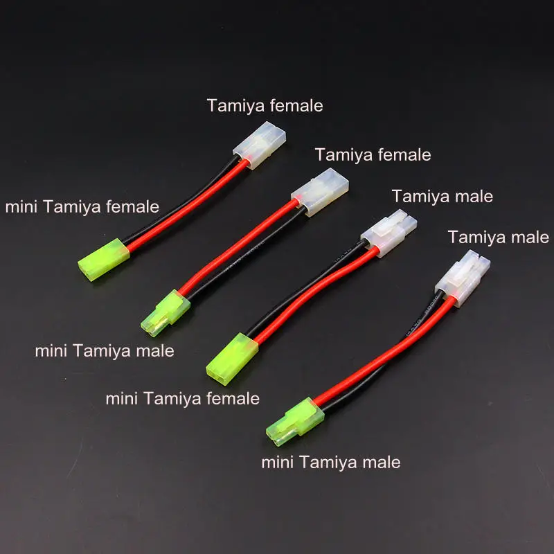Переходник с разъемом папа и мама 10 см 16awg|mini tamiya|tamiya minitamiya connector female |
