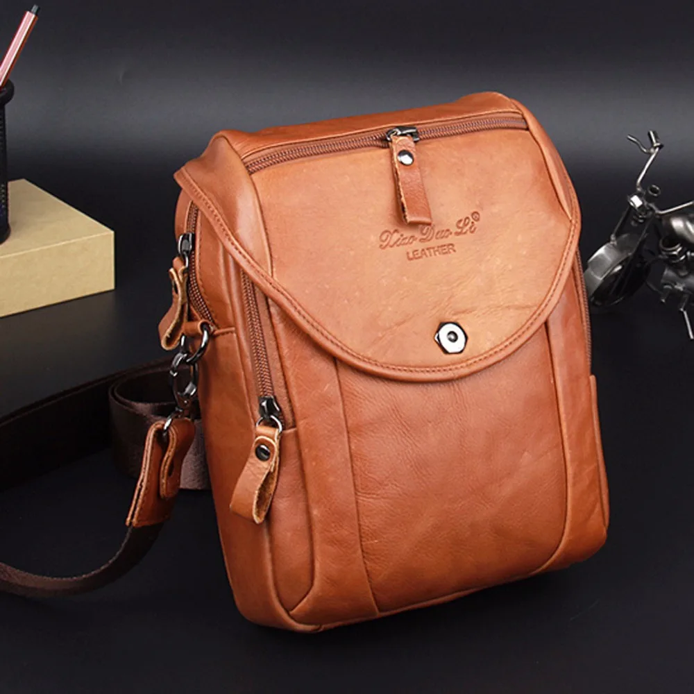 Мужская деловая сумка Кроссбоди из 100% натуральной кожи мессенджер воловьей от