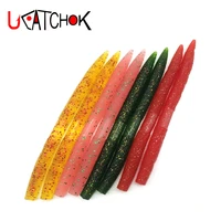 10pcslot 14cm 8g soft fishing lure artificial earth worm fishing smell bait bionic noodle shape worms swimbait jig head