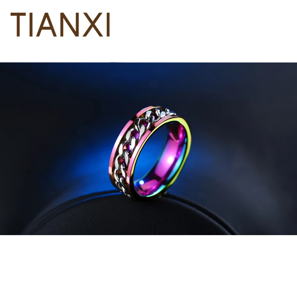 TIANXI новая часть покрытие золото/черный человек спина цепи кольцо для