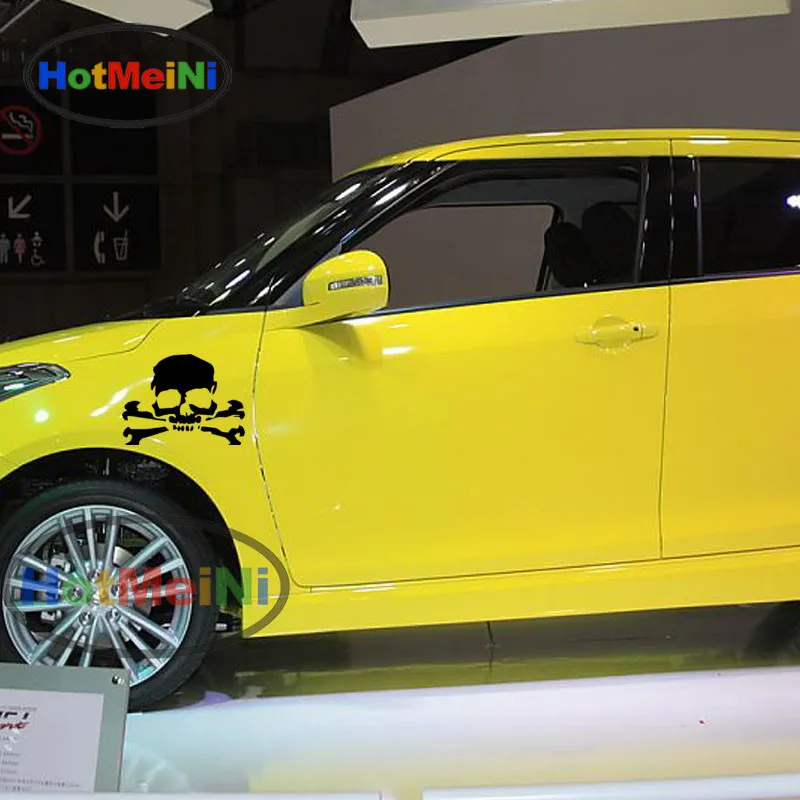 Hotmeini 12.7*10.5 см автомобиля Стикеры S Череп Креста кости пират мультфильм JDM окна