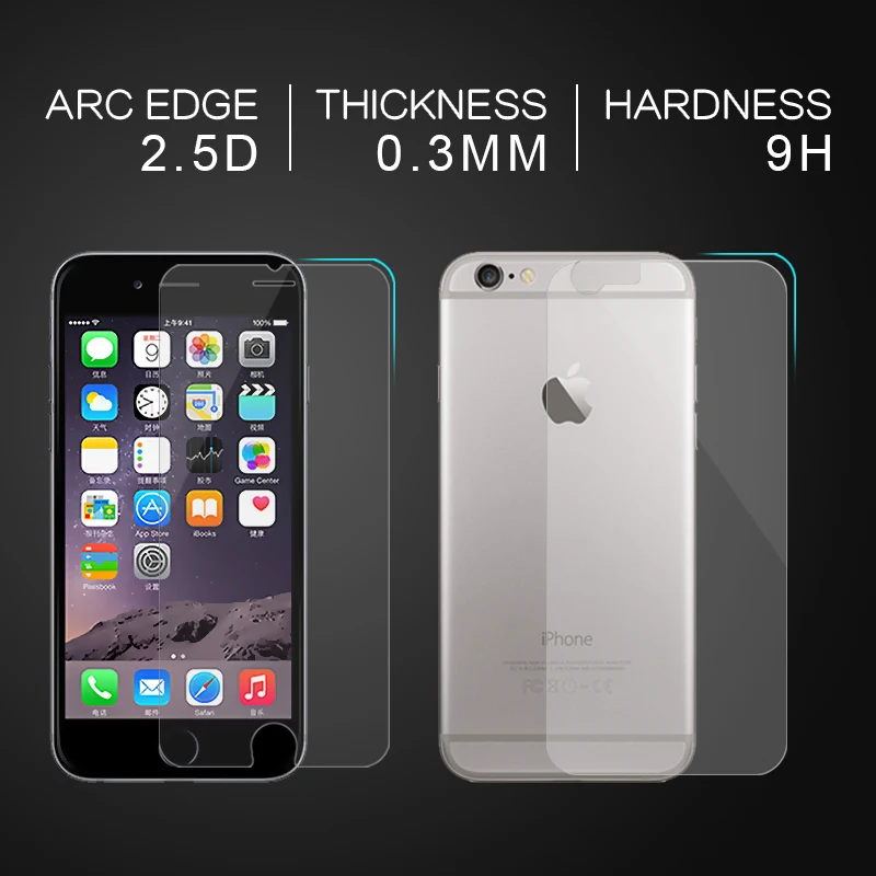 NFH 2 шт. [передняя + задняя] задняя панель из закаленного стекла для iPhone 5 5S 6 s 7 plus 4