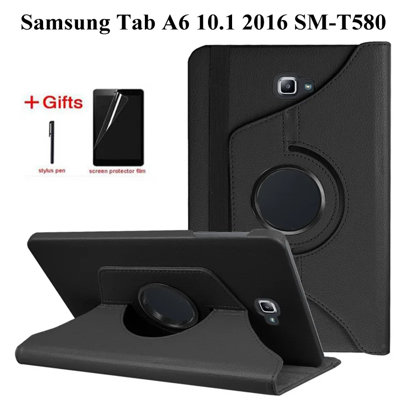 Вращающийся на 360 градусов чехол из искусственной кожи для Samsung Galaxy Tab A 10 1 2016 T580 T585