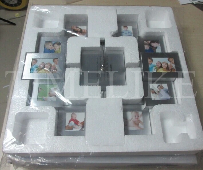 

Large Decorative Wall Mounted Time Clocks 12 Pictures Photo Frame Clock Quartz Mechanism Horloge Wathces