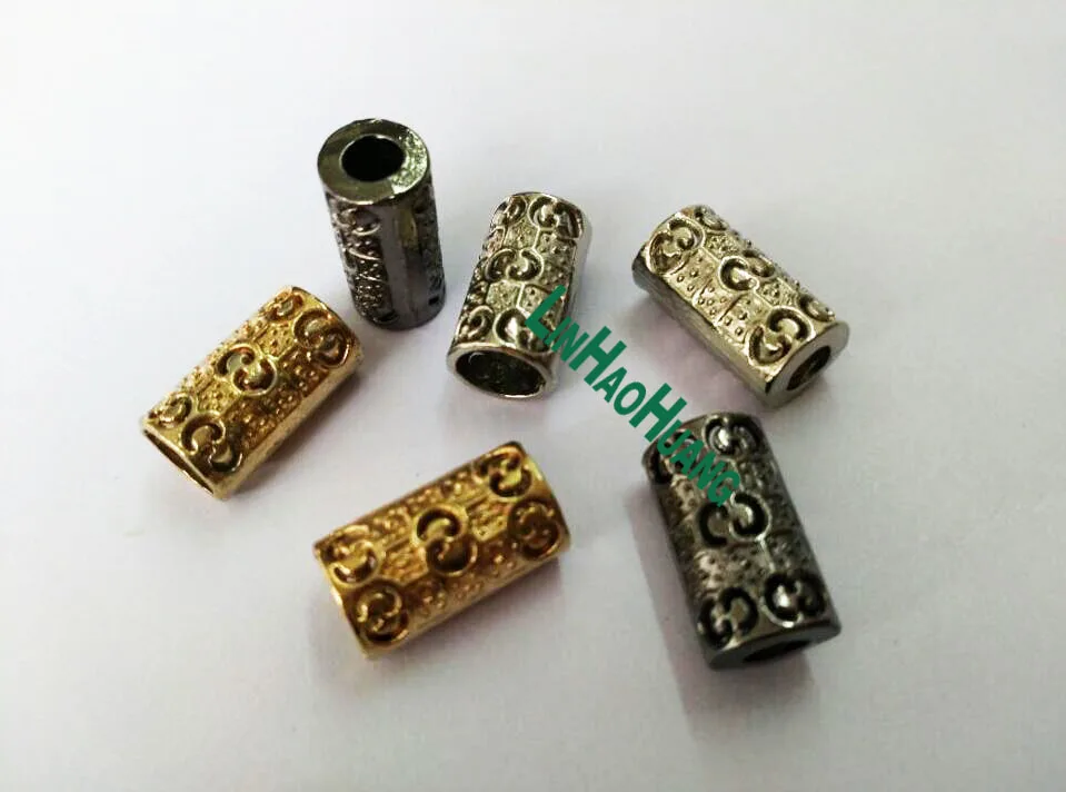 Оптовая продажа 100 шт./лот металлический цинковый сплав колокольчики концы шнура