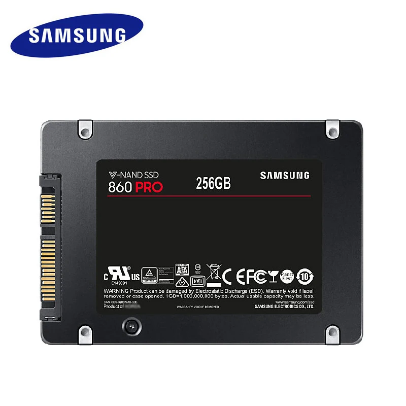 SAMSUNG 860 PRO Внутренний твердотельный диск 256 ГБ 512 1 ТБ SSD SATAIII SATA3 2,5 дюймов V-NAND ноутбук с сенсорной панелью и настольных ПК