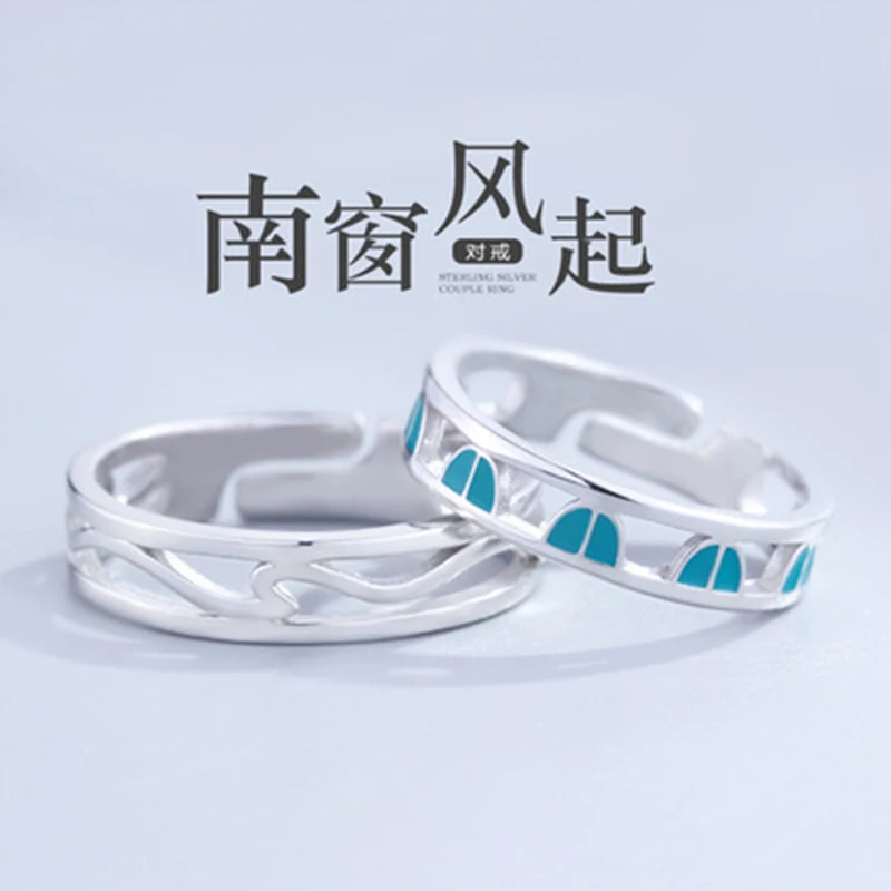 Женское регулируемое кольцо для влюбленных Qevila оригинальное дизайнерское с