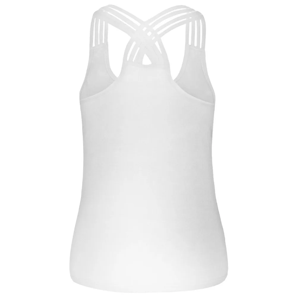 Женские майки для фитнеса с 3D-принтом черепа и круглым вырезом белые спортивные