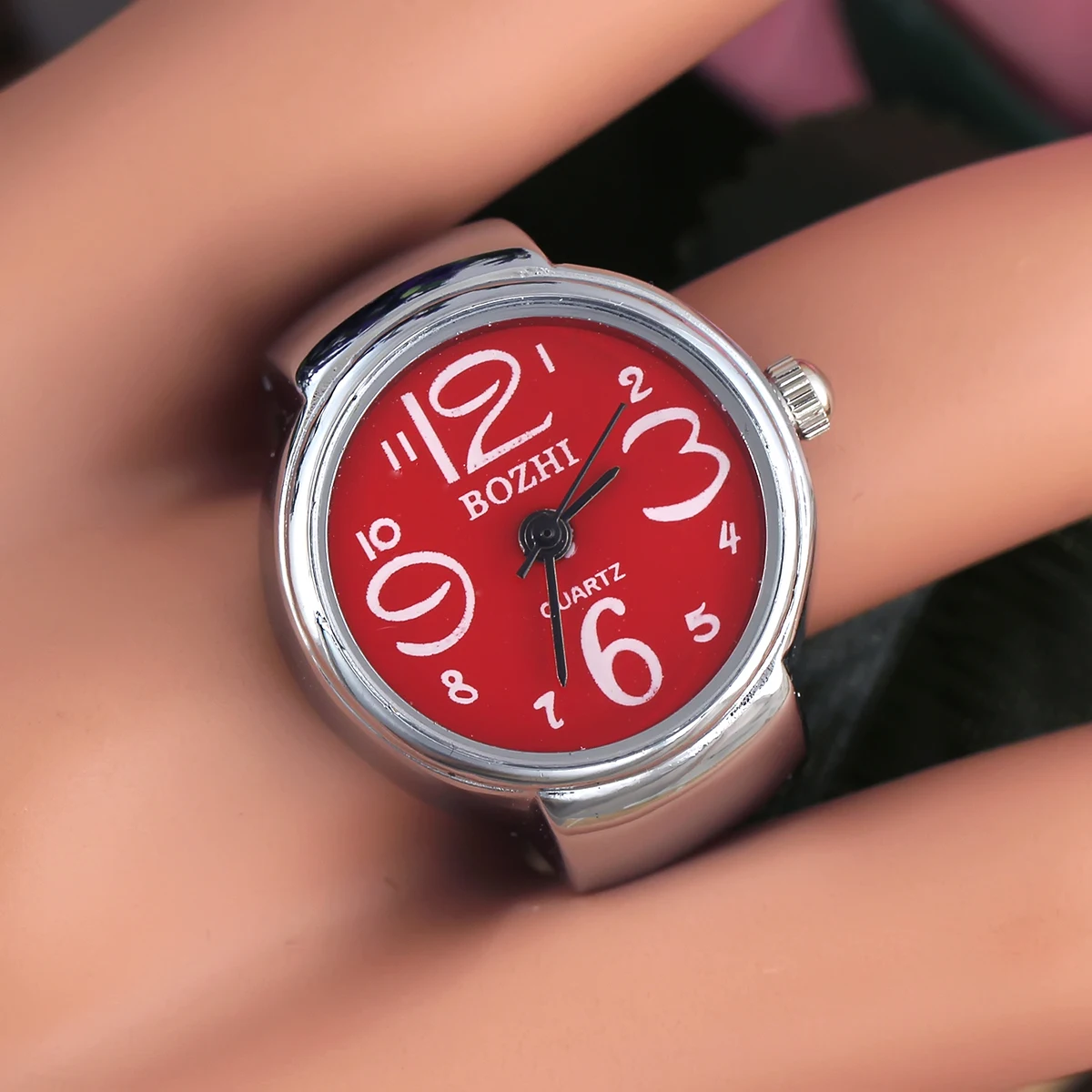 Арабские цифры кварцевое кольцо часы (красный)|ring watch|quartz finger ring watchfinger watch |