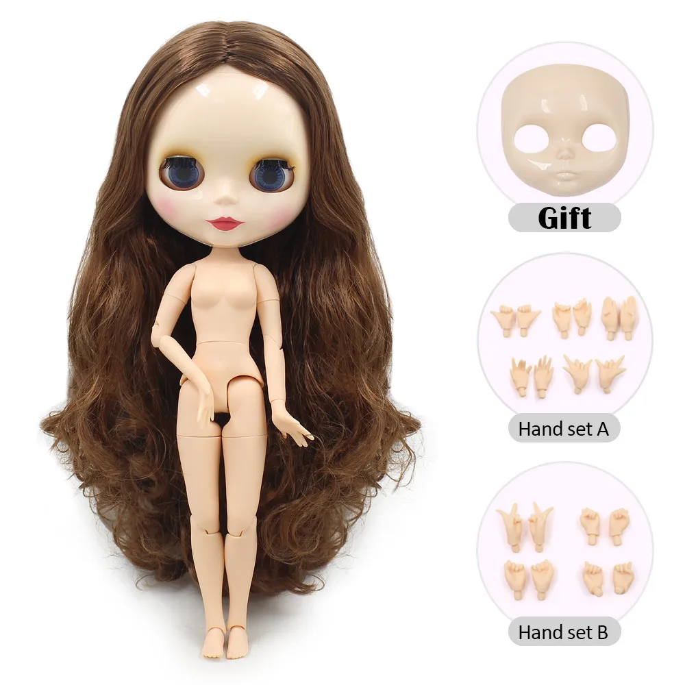 ICY blyth кукла Обнаженная фабрика Нормальная и общая тело Мода BJD кукла с ручным набором AB и лицевой панелью девушка кукла специальная цена - Цвет: 9158-J