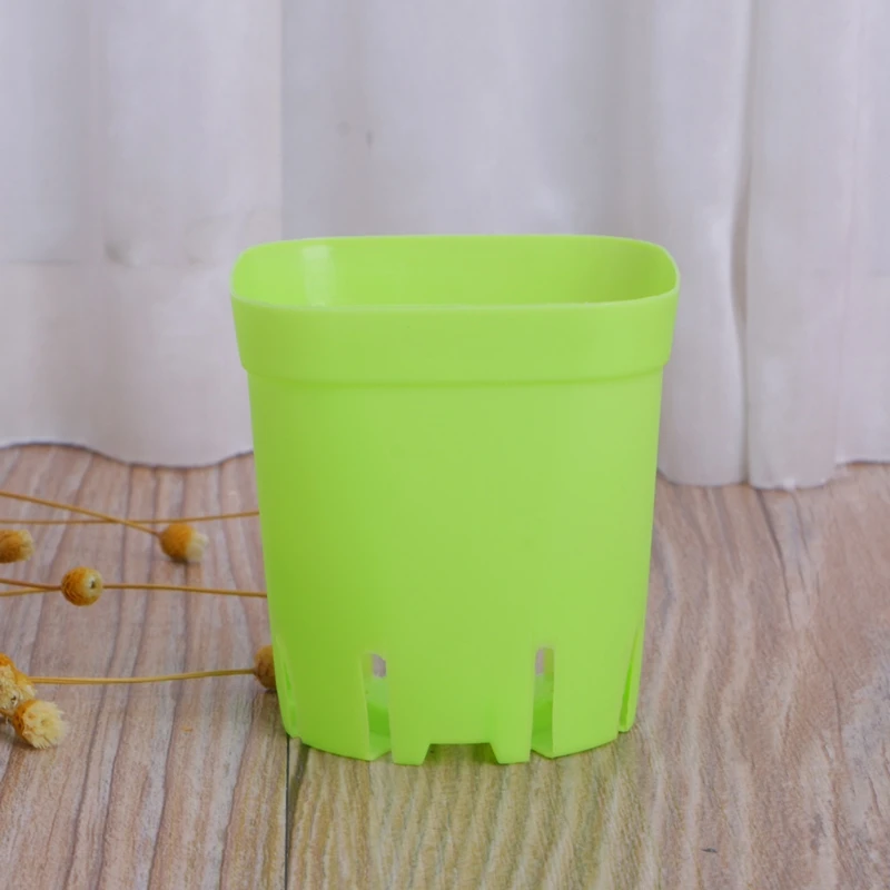 Квадратный пластиковый цветной цветочный горшок корзина поднос плантатор