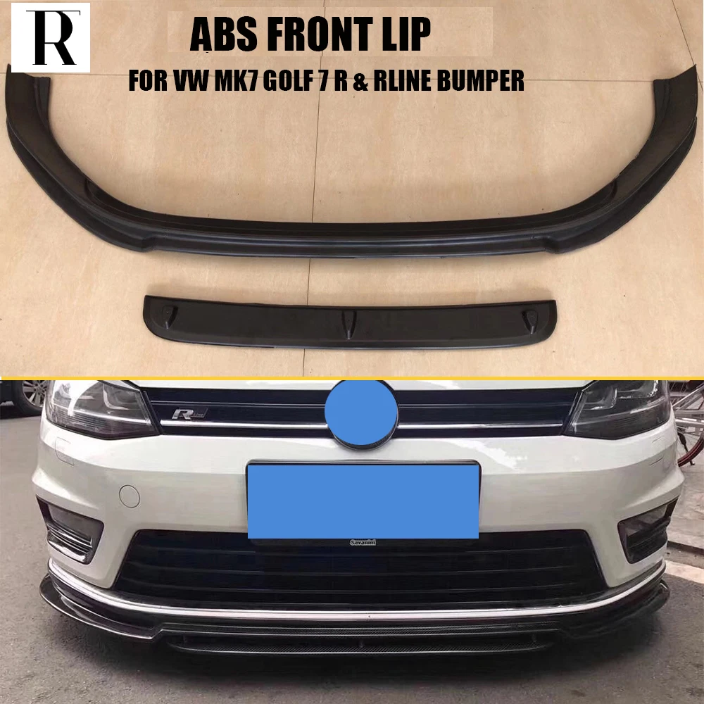 MK7 ABS черный передний бампер спойлер для губ Golf 7 R & Rline только 2014 2017 (не подходит GT I
