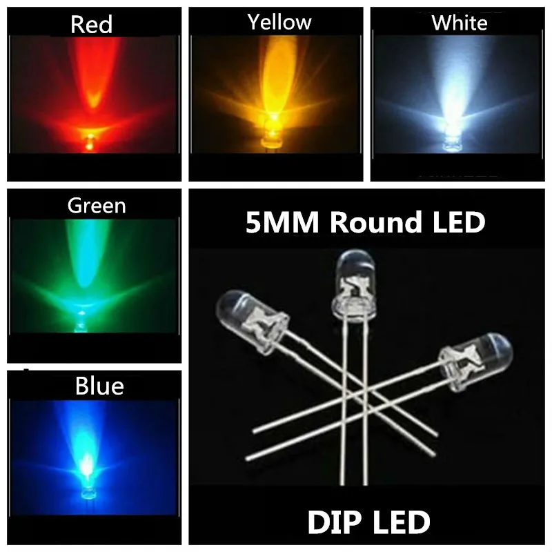 1000 шт Новые 3 мм круглые Ультра яркие зеленые светодиодные лампы выберите цвет