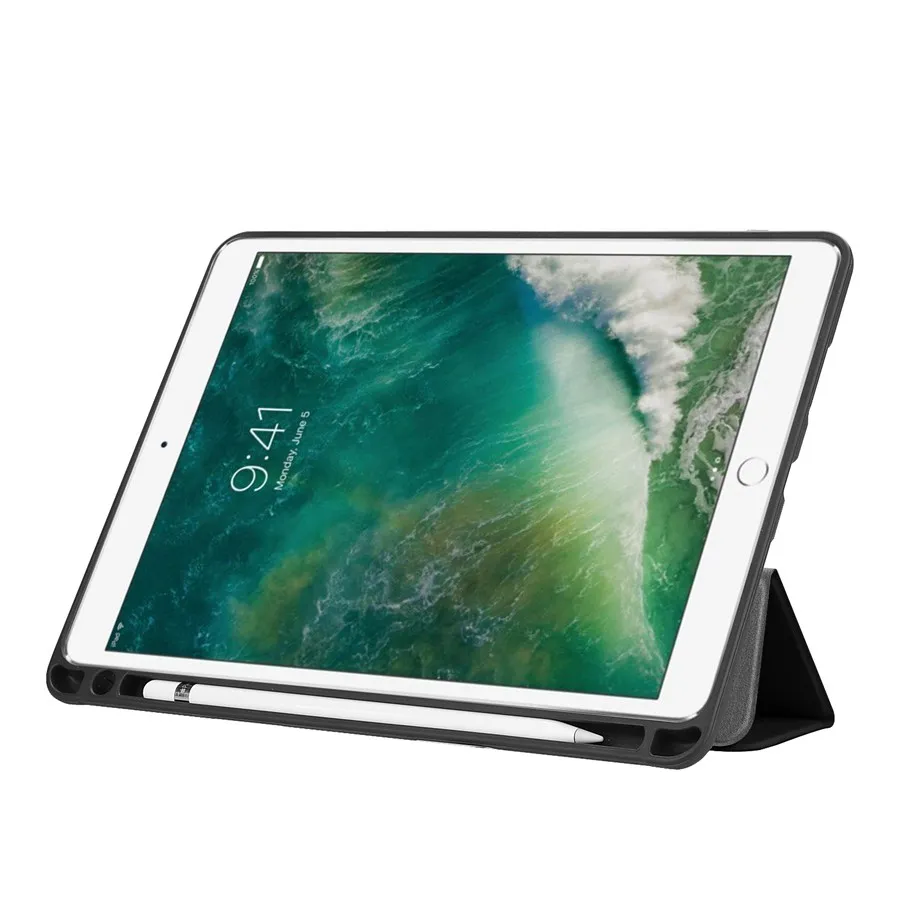 Умный тонкий кожаный чехол из ТПУ для нового iPad Air 3 2019 10 5 дюйма с держателем