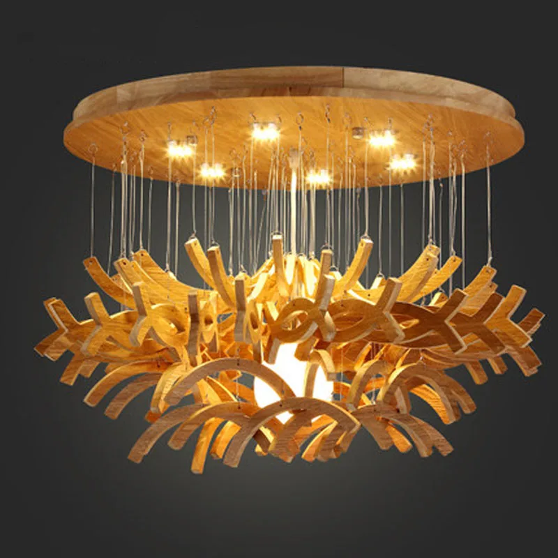 

modern bar restaurant bedroom study room kitchen led wooden pendant lighting