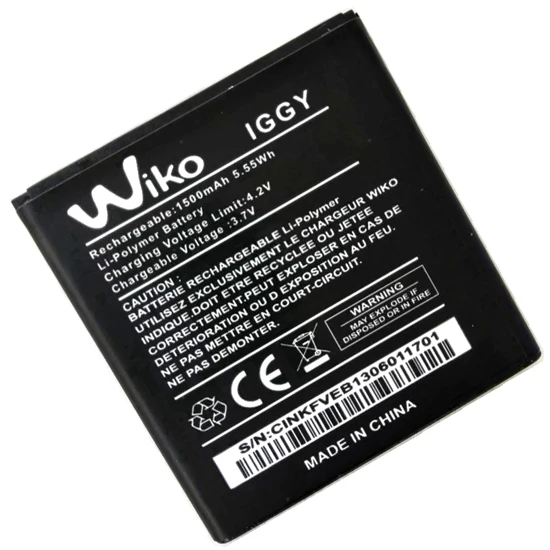 Для Wiko IGGY батареи 1500mAh 3 7 V Высокое качество мобильного телефона Bateria Batterie для |