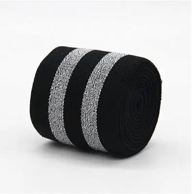 black silver 4.8cm Резинка 4 см ширина мягкий Блестящий золотистый Серебристый РЕЗИНКИ 40 мм шитье DIY сумка шляпа одежда платье аксессуары для одежды 1 м - Цвет: black silver 4.8cm