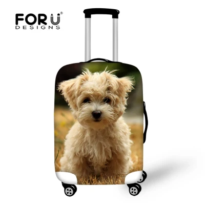 FORUDESIGNS/Эластичный Чехол для багажа для путешествий с изображением милой собаки хаски 18-30 дюймов, чехол для путешествий, пылезащитный чехол, эластичный пылезащитный чехол для костюма - Цвет: CA5016