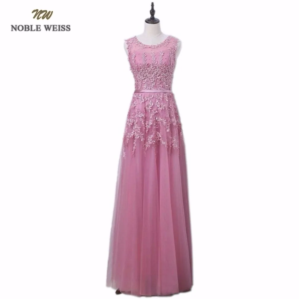 

NOBLE WEISS Robe De Soiree 2022 Dust Pink Appliques Beading Sexy Long Evening Dresses Bride Banquet Elegant Floor-length Dress